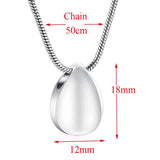 Water Drop Ashes Necklace - Memorial Keepsake Urn
