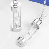 Stainless Steel Eternal Hourglass Urns Necklace For Ashes