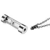 Stainless Steel Eternal Hourglass Urns Necklace For Ashes