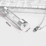 Stainless Steel Eternal Hourglass Urns Necklace For Ashes