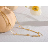 Stylish Waterproof Double Layer Chain Necklace