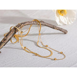 Stylish Waterproof Double Layer Chain Necklace