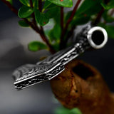 Viking Mjolnir Thor's Hammer Pendant Owl Pattern Retro Amulet Men