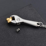 Wrench Cremation Jewelry Spanner Urn Necklace with Heart Stainless Steel Locket