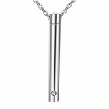 Men Stainless Steel Perfume Holder Pendant Angel Wing Charm Necklace