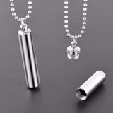 Men Stainless Steel Perfume Holder Pendant Angel Wing Charm Necklace
