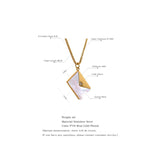 Shell Pendant Stainless Steel Necklace for Women 18K PVD Plated Jewelry