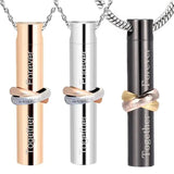 Stainless Steel Love Cylinder Pendant Urn Necklace for Ashes