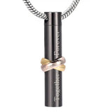 Stainless Steel Love Cylinder Pendant Urn Necklace for Ashes
