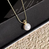 Women's Chain Pearl Pendant Short Necklace Neck Jewelry for Girls