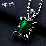 316L Stainless Steel Red Pendant Necklace Unique Jewelry