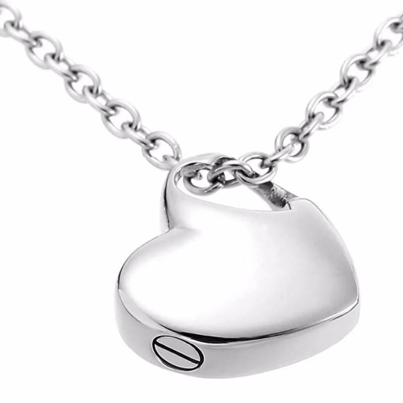 Small Heart Locket Cremation Urn Necklace Jewelry Keepsake Pendant