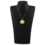 Yellow Allah Necklace Chain & Charm Pendant Muslim Islam Flag Jewelry