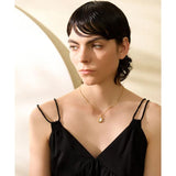 Double-sided Shell Pendant Necklace Stainless Steel 18K PVD Plated