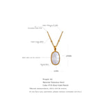 Double-sided Shell Pendant Necklace Stainless Steel 18K PVD Plated