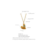 Heart Pendant CZ Necklace for Women Stainless Steel Collar Jewelry