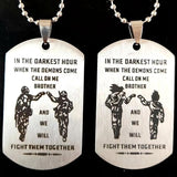 Brother Gift Stainless Steel Pendant Boy Party Jewelry Present