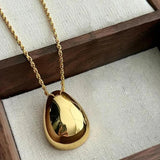 One Layer Chain Metal Pendant Necklace For Women Female Gift