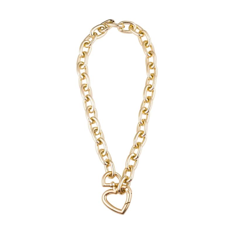 Alloy Choker Necklace Heart Pendant Women Charm Necklace Jewelry