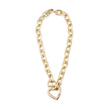 Alloy Choker Necklace Heart Pendant Women Charm Necklace Jewelry