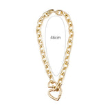 Alloy Choker Necklace Heart Pendant Women Charm Necklace Jewelry