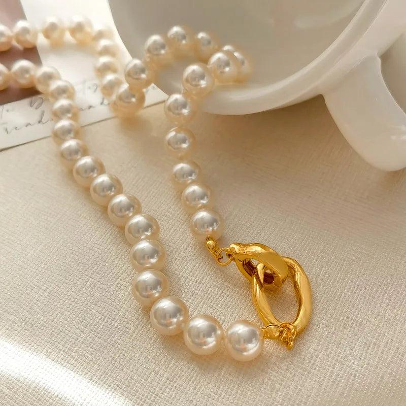 Simulated Pearl Necklace For Women Simply Accessories