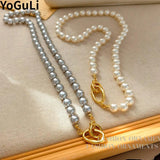 Simulated Pearl Necklace For Women Simply Accessories