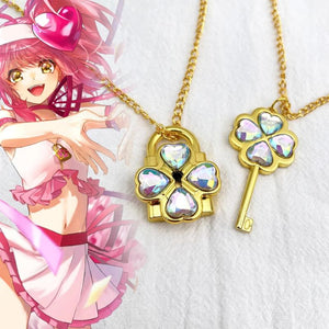Anime Hinamori Amu Cosplay Dumpty Key Humpty Lock Pendant Metal Necklace