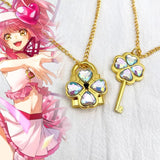 Anime Hinamori Amu Cosplay Dumpty Key Humpty Lock Pendant Metal Necklace