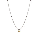 Bilandi Geometric Heart Pendant Necklace Vintage Bead Necklace