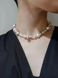 Temperament Beaded Pearl Necklace for Women