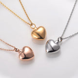 Unisex Heart Shaped Ash Keepsake Pendant Necklace