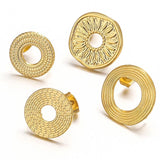 6pcs Stainless Steel Circle Ring Hollow Earring Making Supplies