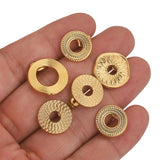 6pcs Stainless Steel Circle Ring Hollow Earring Making Supplies