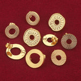 6pcs Stainless Steel Circle Ring Hollow Earring Making Supplies