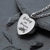 Stainless Steel Motorcycle Rider Urn Necklace for Ashes
