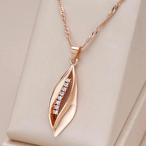 Kinel Rose Pendant Necklace, Zircon Fine Jewelry