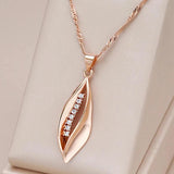 Kinel Rose Pendant Necklace, Zircon Fine Jewelry