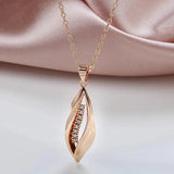 Kinel Rose Pendant Necklace, Zircon Fine Jewelry