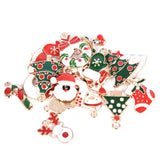 20Pcs Mixed Christmas Charms Enamel Pendants Ornaments Xmas Tree Decoration