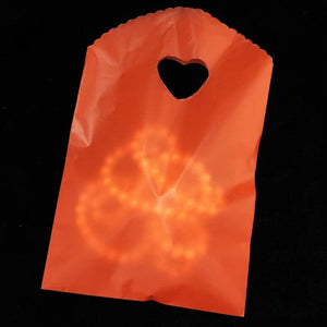 Orange Plastic Bag 50pcs/lot Jewelry Charms Boutique Packaging Gift Bag