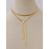 Waterproof Snake Chain Long Necklace Stainless Steel Tarnish Neck Jewelry
