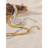 Waterproof Snake Chain Long Necklace Stainless Steel Tarnish Neck Jewelry