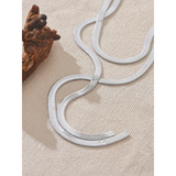Waterproof Snake Chain Long Necklace Stainless Steel Tarnish Neck Jewelry