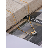 Geometric Personalized Necklace for Women Stylish Rust Proof Metal Neck Jewelry