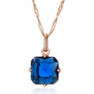 Kinel Natural Zircon Pendant Necklace 585 Rose Fine Jewelry