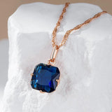 Kinel Natural Zircon Pendant Necklace 585 Rose Fine Jewelry