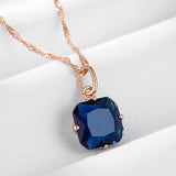 Kinel Natural Zircon Pendant Necklace 585 Rose Fine Jewelry