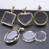 2Pcs Floating Memory Locket Pendant DIY Flower Photo Frame