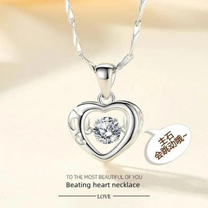 Dynamic Love Heart Pendant Necklace by Style Forest System